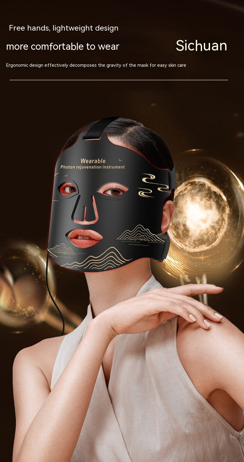 LED Face Mask - Infrared Phototherapy Beauty Device for Skin Rejuvenation