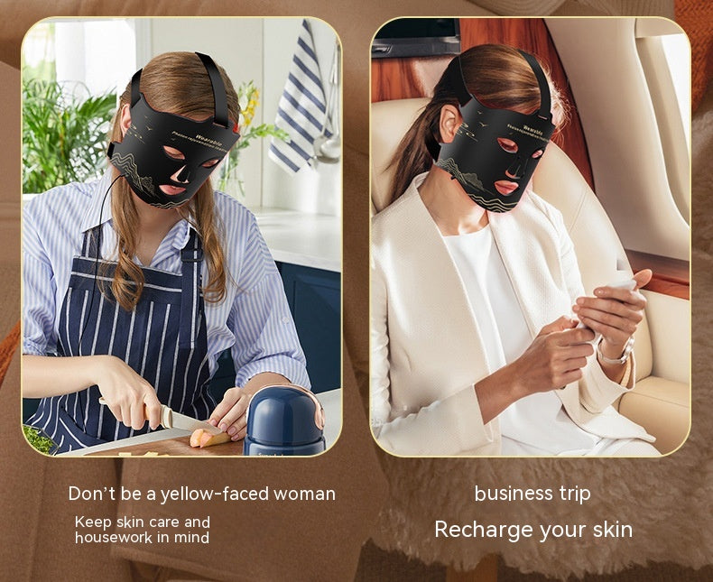LED Face Mask - Infrared Phototherapy Beauty Device for Skin Rejuvenation