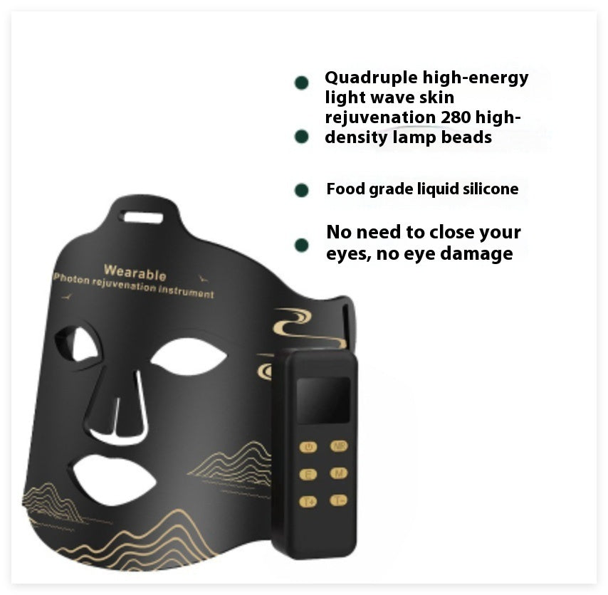 LED Face Mask - Infrared Phototherapy Beauty Device for Skin Rejuvenation