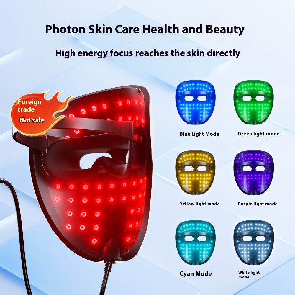 Rechargeable Mask Face LED Color Light Domestic Beauty Apparatus